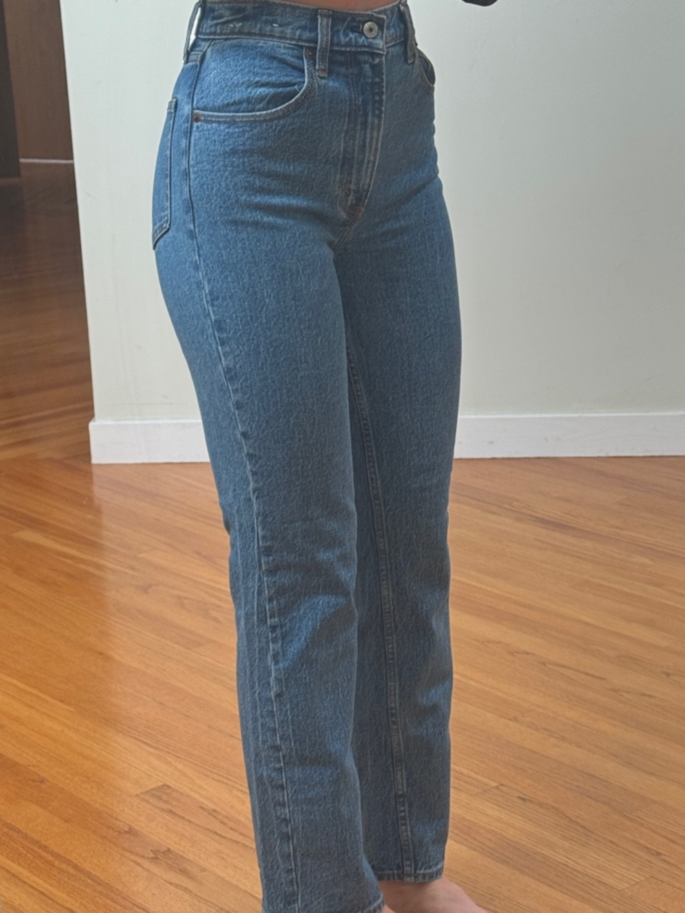 Abercrombie & Fitch Straight Leg Jeans - Blue Wash
